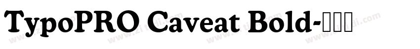 TypoPRO Caveat Bold字体转换